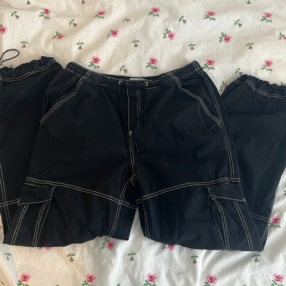 Black Garage cargo parachute pants